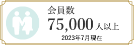 会員数75000人以上